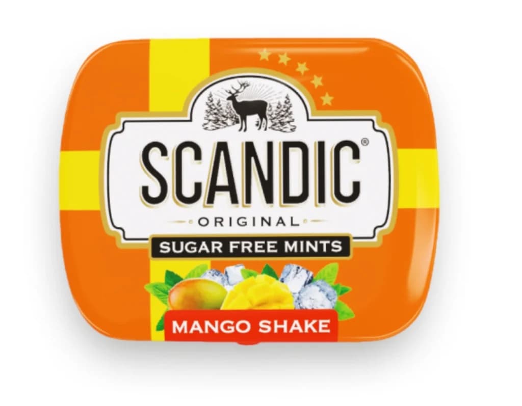 Конфеты SCANDIC без сахара со вкусом "Манго", 14г