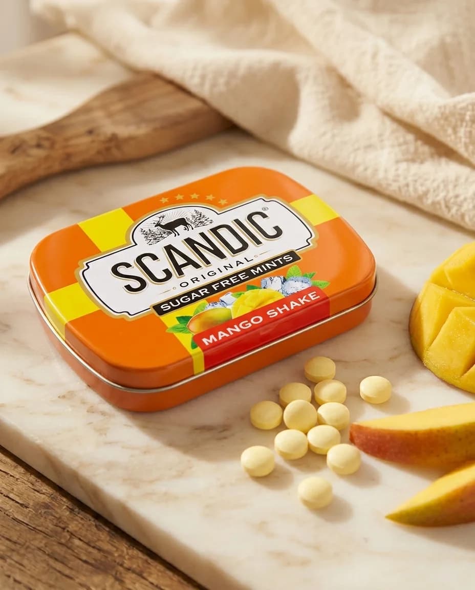 Конфеты SCANDIC без сахара со вкусом "Манго", 14г
