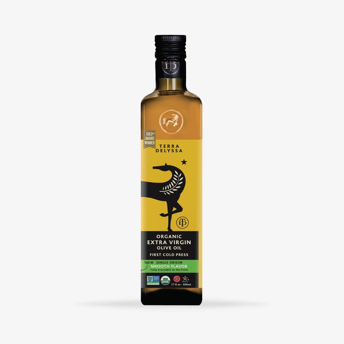 Масло TERRA DELYSSA оливковое Extra Virgin Organic, 500 мл