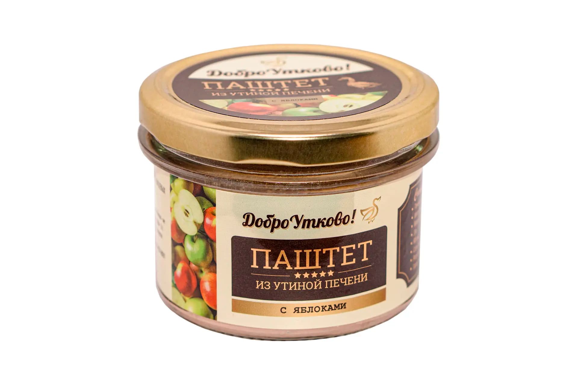 Паштет из утиной печени с яблоком, ДоброУтково, 150 г