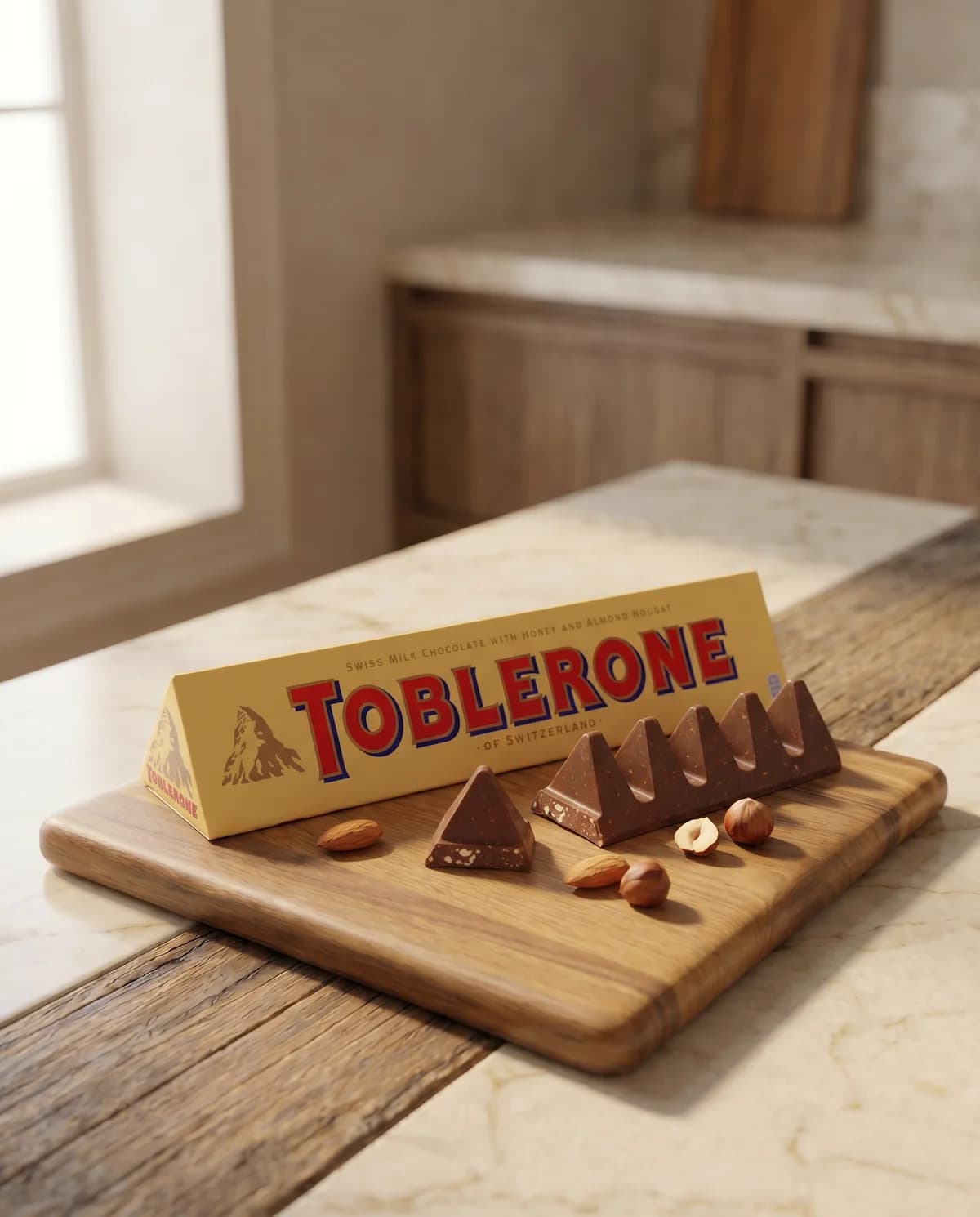 Шоколад Toblerone молочный с медово-миндальной нугой, 100г