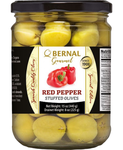 Оливки Мансанилья фаршированные сладким перчиком