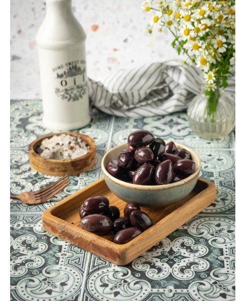 Маслины Каламата б/к в вакууме, вес.