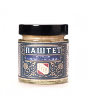 Паштет из трески с икрой и мясом краба